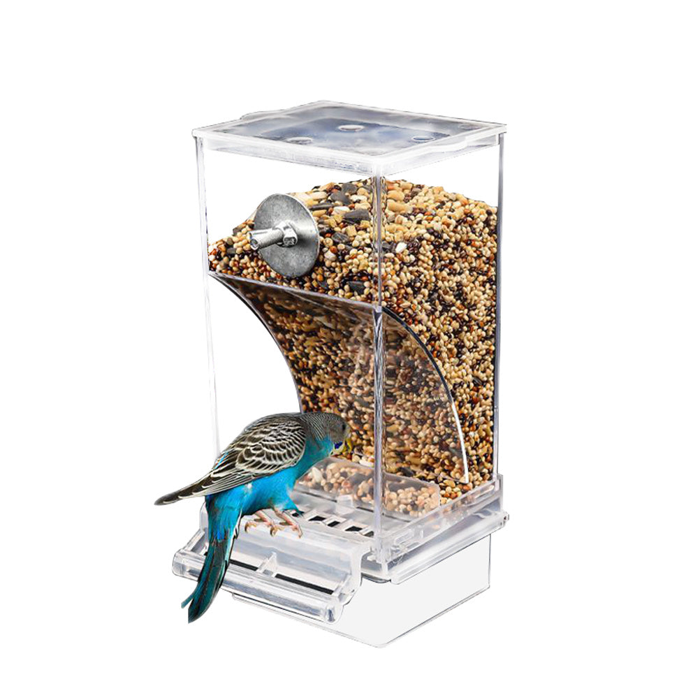 Bird Automatic Feeder Splash Proof Bird Feeder Bird Cage Accessories Bird Food Container for Parakeet Canary Cockatiel Finch