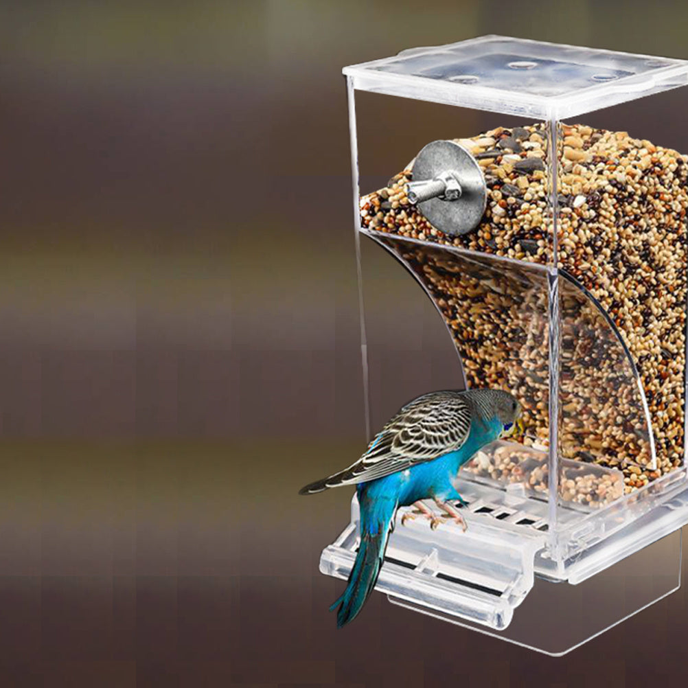 Bird Automatic Feeder Splash Proof Bird Feeder Bird Cage Accessories Bird Food Container for Parakeet Canary Cockatiel Finch