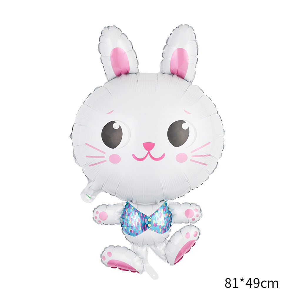 Easter Rabbit Cartoon Aluminum Balloon